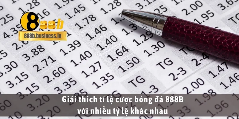Giải thích tỉ lệ cược bóng đá 888B với nhiều tỷ lệ khác nhau